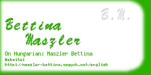 bettina maszler business card